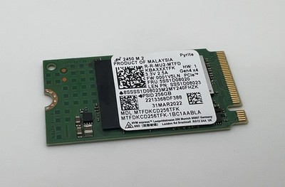 Micron 2450 256GB 2242 M.2 PCIe Gen4 x4 NVMe SSD - MTFDKCD256TFK