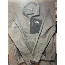 The North Face Full Zip Fleece Jacket Mens L Grey Black Pocket Activewear