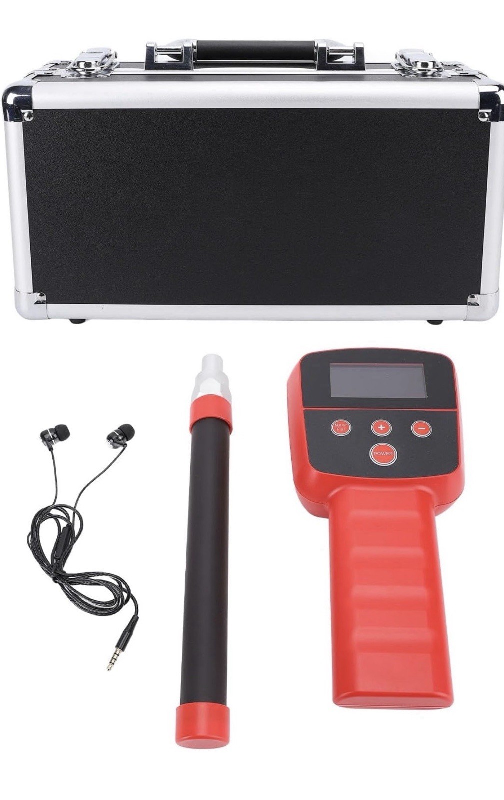 512Hz Pipe Locator Underground Pipe Sewer Drain Locator LED Screen case earbuds