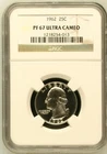 1962 Silver Proof Washington Quarter 25c Coin NGC Certified PF67 Ultra Cameo