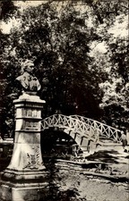 RPPC Bust of Mihai Eminescu Botosani Romania vintage postcard w981
