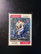 Caleb Kilian AUTO 2023 Topps Heritage 92 Chicago Cubs Rookie Card In Person. rookie card picture