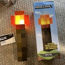Minecraft Toys Redstone Light Up Torch 12.6 Inch LED Lamp USB Rechargeable w/Box