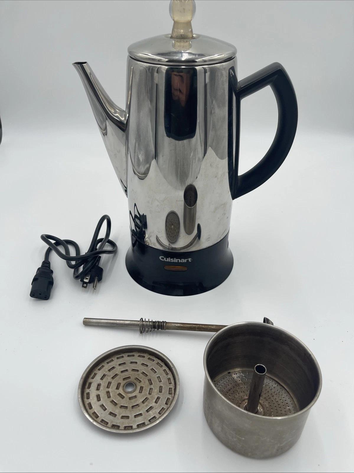 Vintage Presto Stainless Steel 12 Cup Coffee Maker Model PRC 12 WORKS