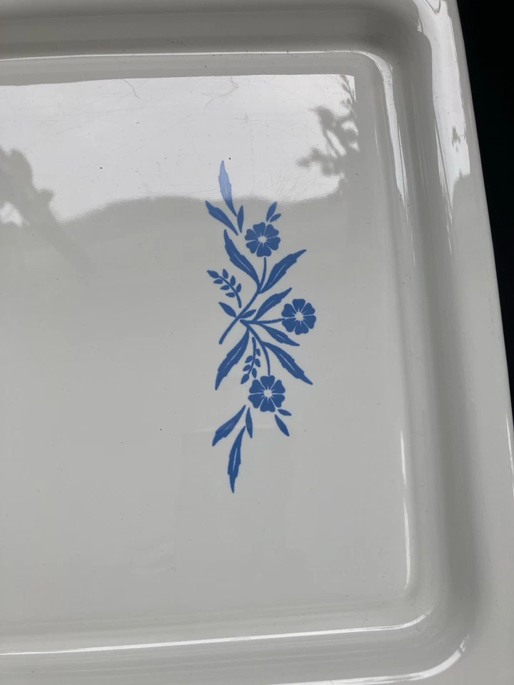 Винтажный сервировочный поднос Corning Ware Blue Cornflower Bake Broil P-35-B - Изображение 3 из 4