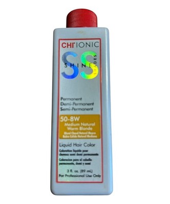 Chi Ionic Shine Shades Liquid Hair Color 50-8W Medium Natural Warm Blonde
