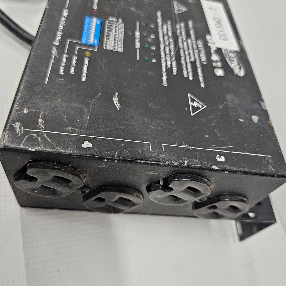 Elation DP-415 Professional 4-Channel DMX Dimmer Pack Lighting Control (as-is) - Image 4 of 4