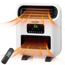 1500W Electric Portable Wall-Mounted & Freestanding Space Heater w/ Remote