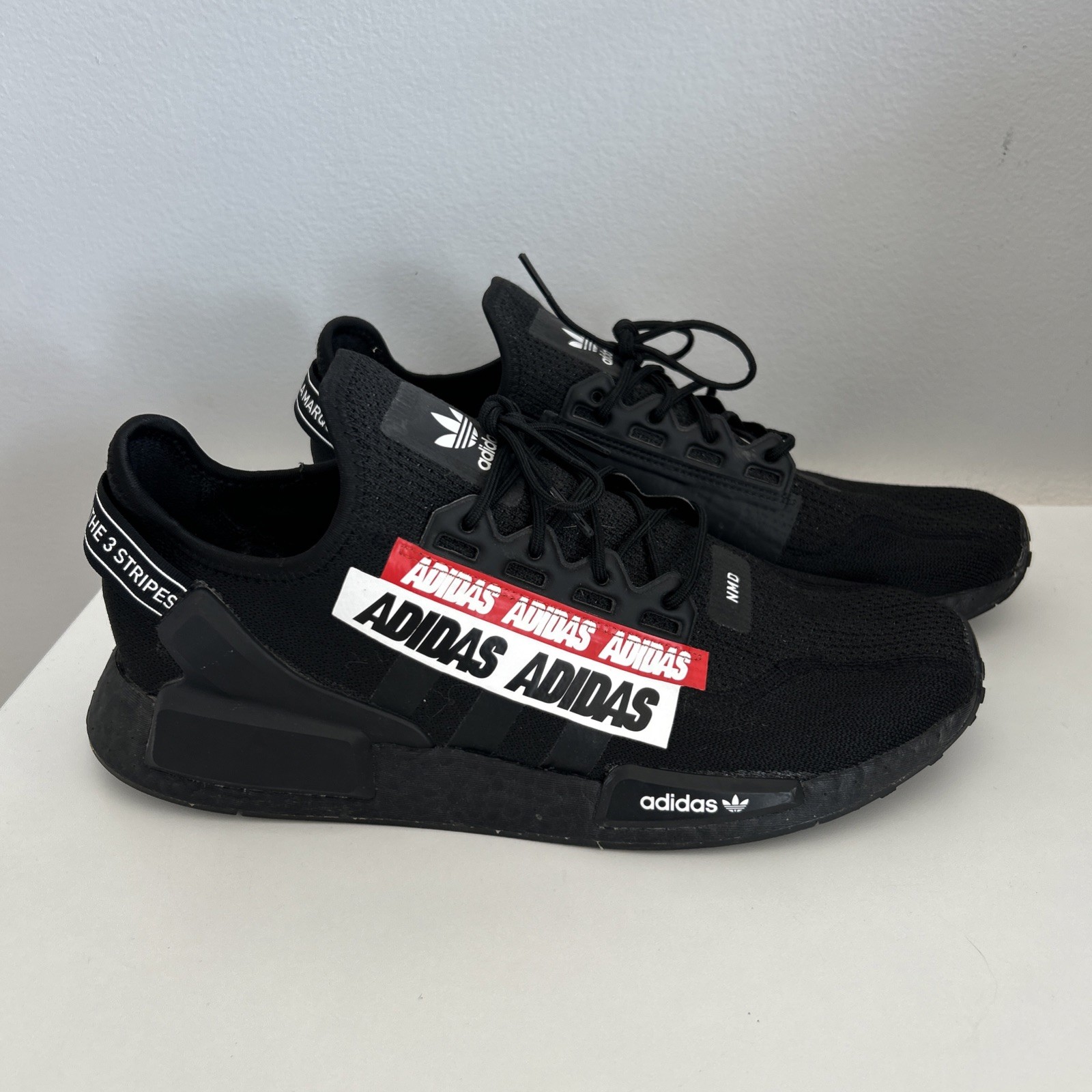 Adidas NMD Shoes R1 v2 Core Men’s Size 13 Boost Black Red H01589