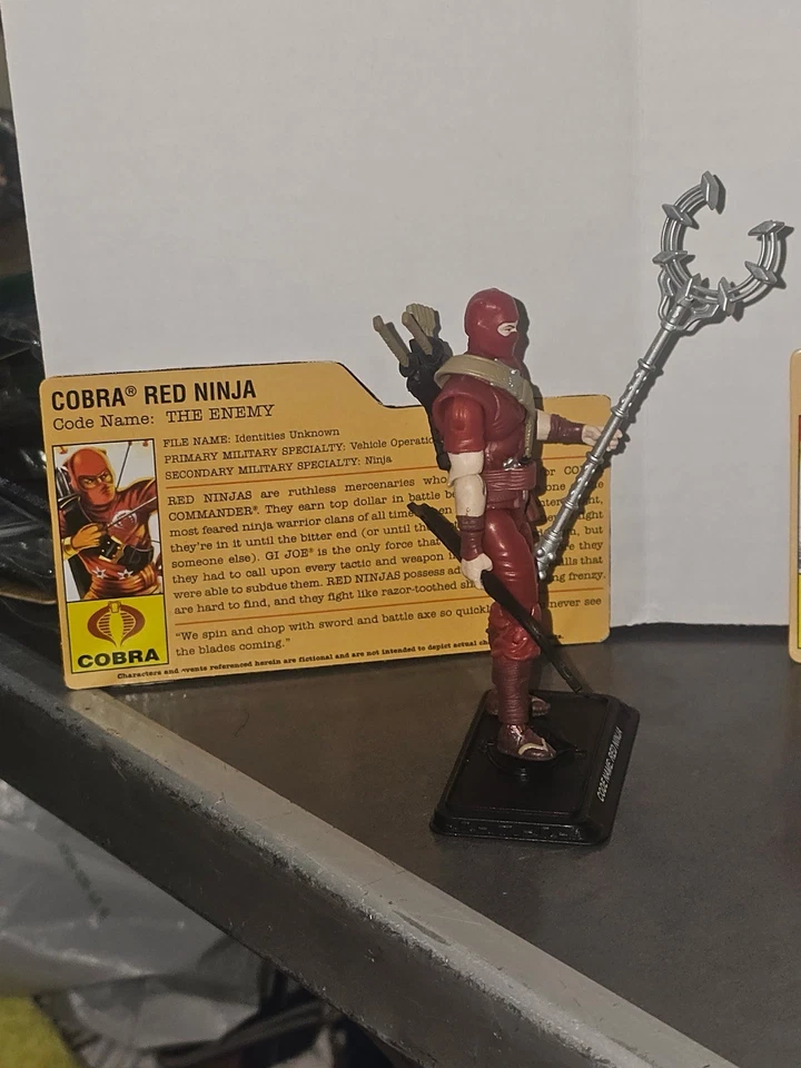 Figura suelta GI Joe 25 aniversario Red Ninja 4 pulgadas Cobra 2008 multipack marrón Foto 2 de 4