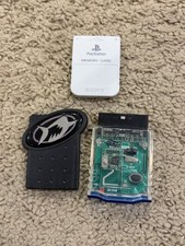 Playstation 1 Official Sony Brand memory card in gray With Bonus Cards Lot