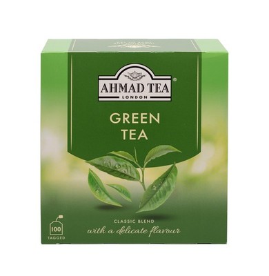 Ahmad Tea Green Tea, Teabags 100 100 Count (Pack of 1), Pure