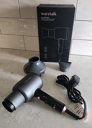 Wavytalk 1875W Ionic Hair Dryer with Diffusers QL-5917ADC Grey Black