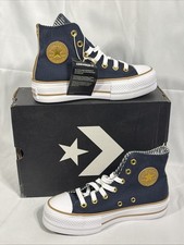 Converse Women's Chuck Taylor All Star Lift Platform Navy Gold Size 6 A08860C