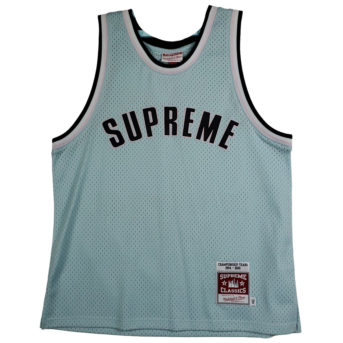 Supreme Mitchell & Ness Large Basketball Jersey 2021 Cut & Sew Art
