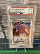 2020 Bowman Chrome Mega Box Auto Shea Langeliers PSA 10