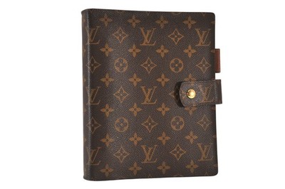 Authentic Louis Vuitton Monogram Agenda GM Notebook Cover R20106