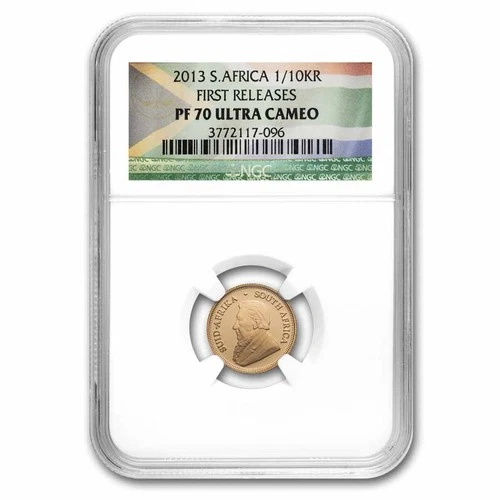 2013 South Africa 1/10 oz Gold Krugerrand PF-70 NGC (FR)