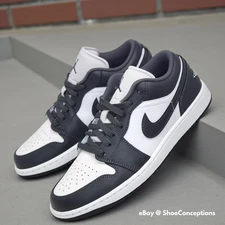 Nike Air Jordan 1 Low Shoes Iron Gray Summit White 553558-044 Men's Sizes NEW