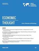 Economic Thought. Vol3, No 1, 2014 | Wea | Taschenbuch | Kartoniert / Broschiert
