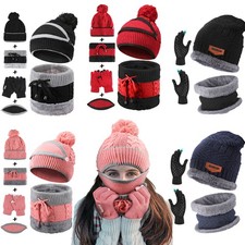 Mens Womens Winter Baggy Slouchy Knit Warm Beanie Hat and Scarf Ski Skull Cap