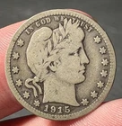 New Listing1915 P Barber Quarter Dollar US 90% Silver VG