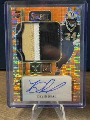 2025 Panini Select PSS-DNL Devin Neal RPA /45 Orange pulsar Saints