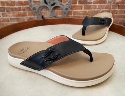 Earth Origins Thong Sandals Dania Black 11 New