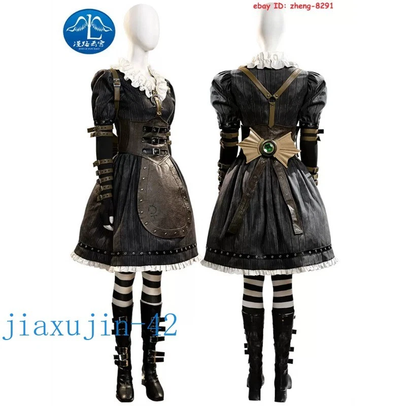 Juego Alice: Madness Returns Negro Alicia Vestido de Vapor Juegos con disfraces Halloween Conjunto de Disfraz Foto 2 de 4