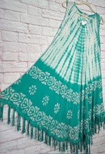 1X/2X/3X OS New Seafoam Green White Tie Dye Gauze Beach Dress Cover-up 50$