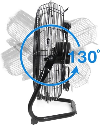 KEN BROWN 14 Inch Floor Fan High Velocity 3 Speed 360° Adjustable