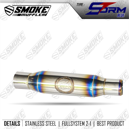 2022-2024 Road Glide Exhaust 2 Into 1 Full System Blue Chrome - Picture 5 of 6