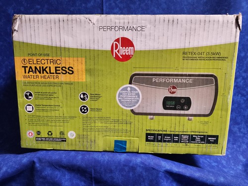 Rheem RETEX-04T Performance 3.5kw Indoor Electric Tankless Water Heater SEALED