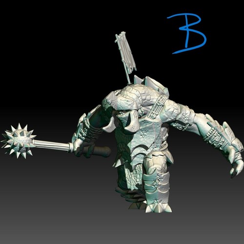 Armoured Troll 28mm fantasy miniatures dungeons and dragons Lotr Mesbg wargaming - Picture 6 of 6