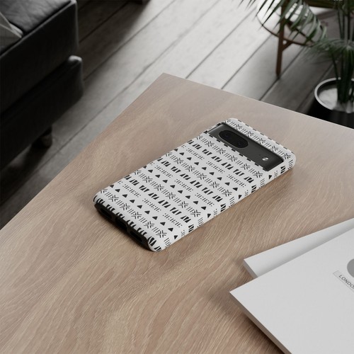 Black and White Southwestern Aztec Pattern Google Pixel Tough Cases - 第 49/131 張圖片