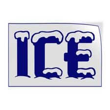 Decal Stickers Ice Cold Drinks Restaurant Food Bar B Vinyl Store Sign Label