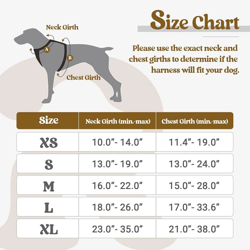 Dog Harness No Pull with 2 Leash Clips, Adjustable Soft Padded, Reflective (XL)