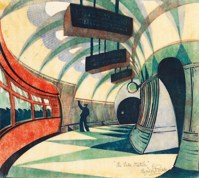 Cyril E. Power - The Tube Station (1934) - 17'' x 22'' Fine Art Print