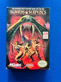 Swords & Serpents NES Nintendo Box Manual CIB Complete + Promo Insert POSTER