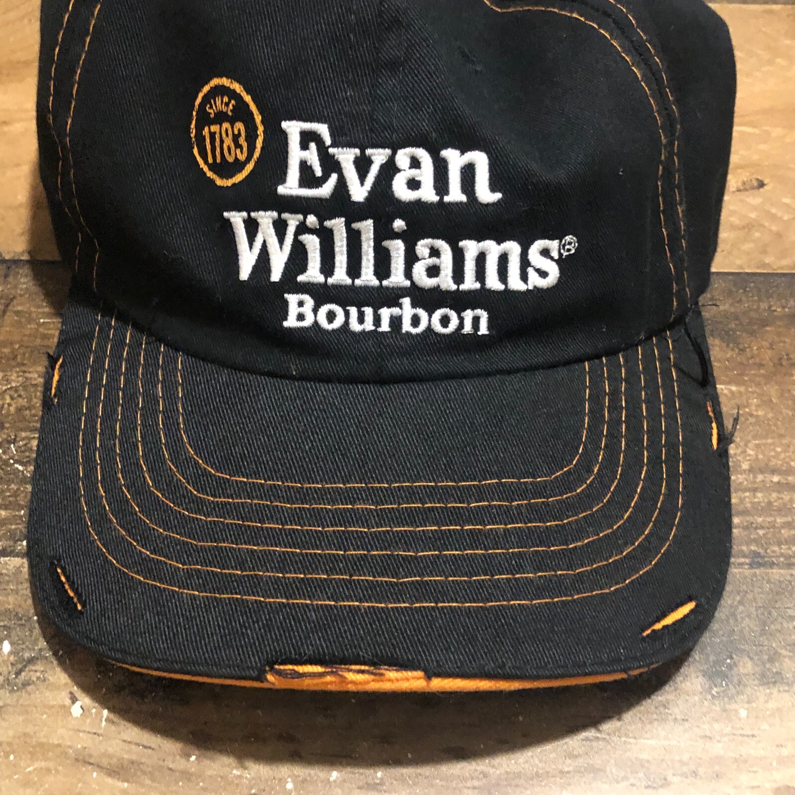 Evan Williams Bourbon Hat Strapback Cap Mens Blac… - image 2