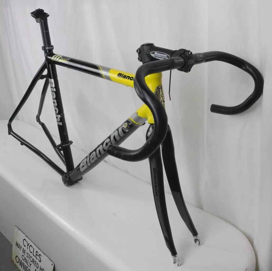 50cm Bianchi Mega Pro Alloy Reparto Corse frame seatpost stem
