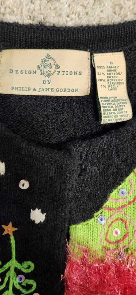 Opciones de Diseño Philip Jane Gordon Navidad Suéter 3D Muñeco de Nieve Árbol Talla Pequeña Foto 3 de 4