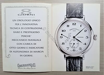 Werbeprospekt - Eberhard & Co. - Mechanik und Tradition für eine Uhr 