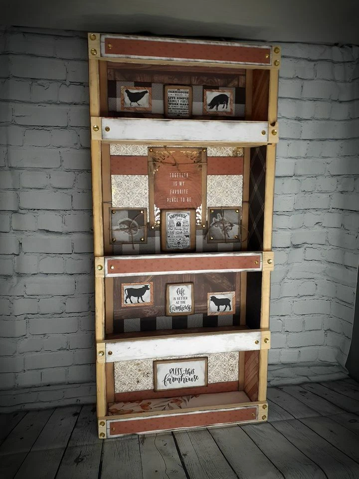 Vintage Farmhouse Spice Rack Organizer