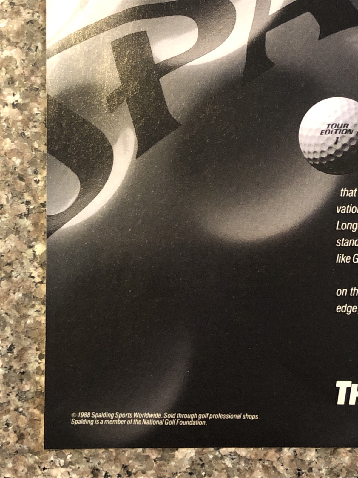 PRINT AD 1989 Spalding Tour Edition Golf Balls PGA Greg Norman The