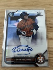 2022 Bowman Chrome 1st Auto Enmanuel Valdez #CPA-EV Boston Red Sox Rookie RC