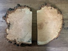 Cherry burl slices, 2 squared off pieces, appx 12 x 8 x 1 inches