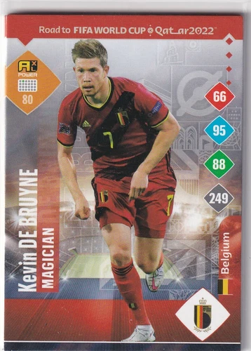 Panini Road to Qatar World Cup Card 2022 No. 80 Kevin De Bruyne Magician