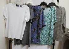 Lot of 5-Womens blouses, Vari brands and sizes,Alfred Dunner Multi-color, size L