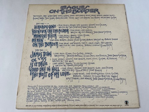 Eagles – On The Border - Asylum 7E-1004 Pitman Press EX - Imagen 2 de 3